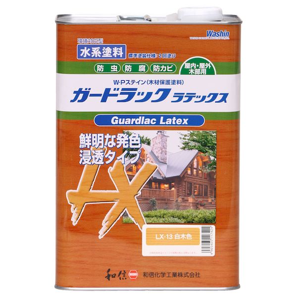 直送 代引不可・他メーカー同梱不可 和信ペイント 4965405117424 和信 #952263 Gラックラテックス 白木色 3.5kg