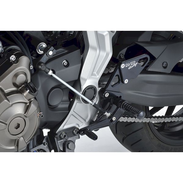 (LINEクーポン有)OVER Racing 51-50-01B バックステップ 4ポジション ブラック MT−07 515001B|測定器・工具のイーデンキ