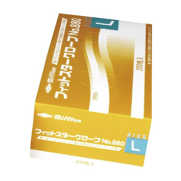 (LINEクーポン有)【個数：20個】4971620851494 【20個入】 直送 代引不可・他メーカー同梱不可 共和 フィットスターグローブ NO．880 L 200入
