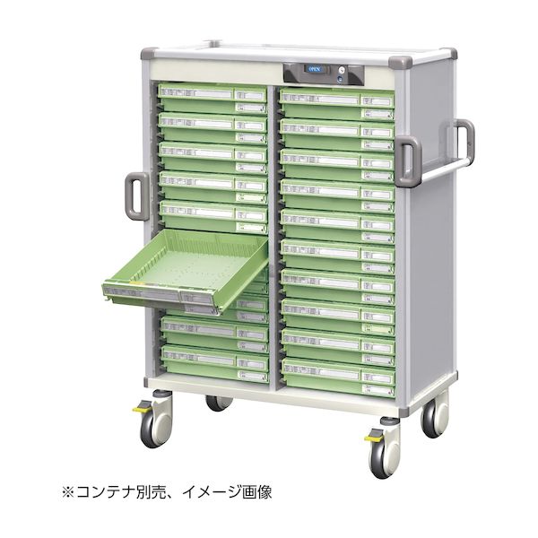 (LINEクーポン有)【個数：1個】MCR386HT(ﾎﾜｲﾄ) 直送 代引不可・他メーカー同梱不可 河淳 Nカート与薬ワイド 2列12段 MCR386HT ホワイト