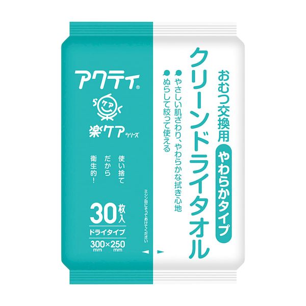 (LINEクーポン有)【個数：1個】4901750808808 直送 代引不可・他メーカー同梱不可 日本製紙クレシア クリーンドライタオル やわらかタイプ 80880 24入