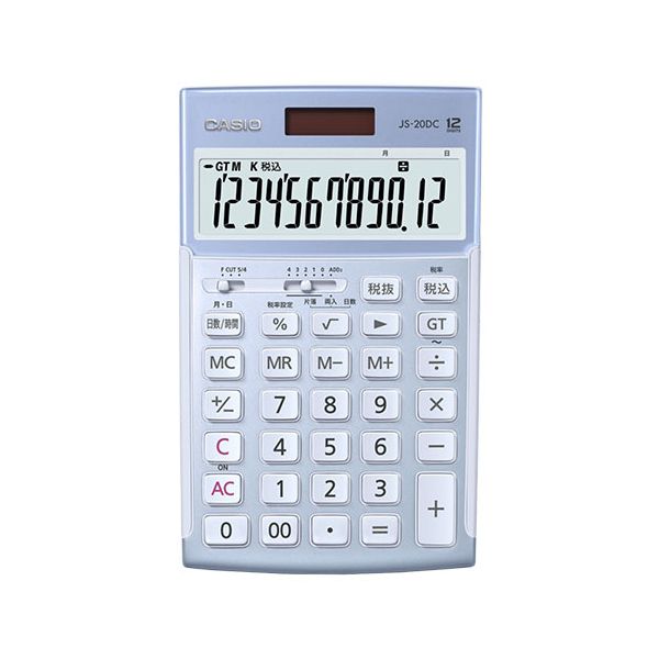 【個数:1個】JS-20DC-BU-N 直送 代引不可・他メーカー同梱不可 CASIO 本格実務電卓 日数計算タイプ ブルー JS20DCBUN|測定器・工具のイーデンキ