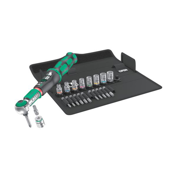 Ｗｅｒａ 343974 空転式トルクレンチ プリセット型 A2セーフトルク 2～12Nm 1／4ビット・ソケットセット