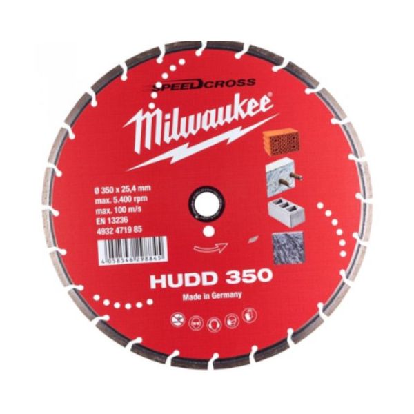 milwaukee 4932471985 350mm ダイヤモンドブレード プレミアムセグメント型・石工用