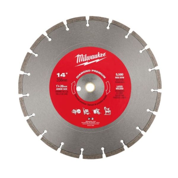 ｍｉｌｗａｕｋｅｅ 49-93-7940 14インチ 356mm ダイヤモンドブレード プレミアムセグメント型 49937940 19,492円