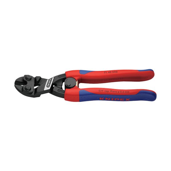 KNIPEX 7142-200 200mm ミニクリッパー 強力型/20度ベント リセス付 7142200
