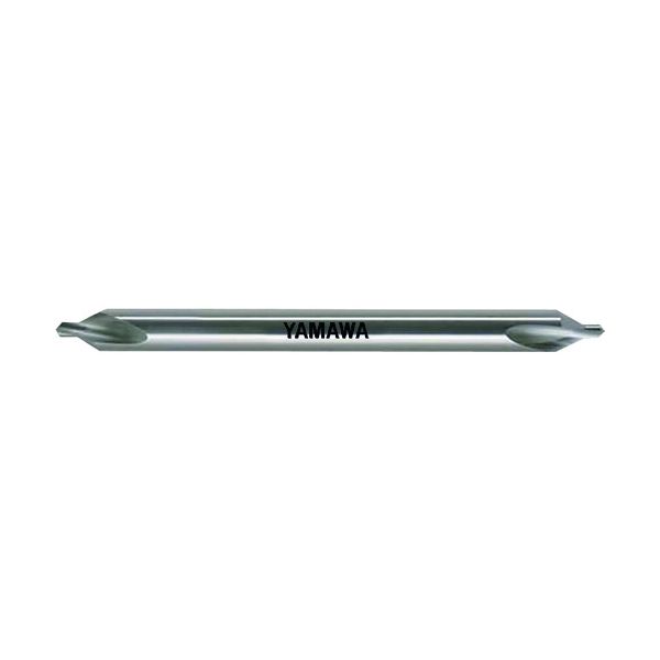 ヤマワ C-CD-SL-100-2X60X6 ロングシャンク弱ねじれ溝A形60° 超硬センタ穴ドリル C－CD－SL L100 2X60°X6 CCDSL1002X60X6