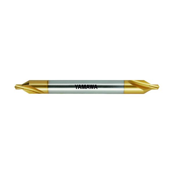 ヤマワ CD-SL-V-150-2X60X6 ロングシャンクコーティング弱ねじれ溝A形60° センタ穴ドリル CD－SL V L150 2X60°X6 CDSLV1502X60X6