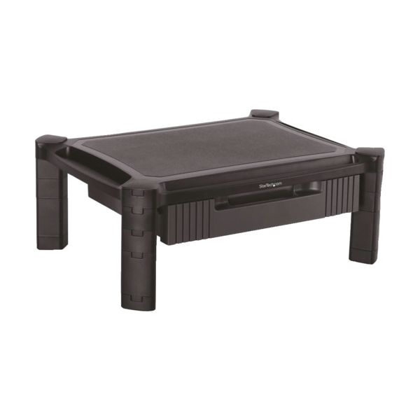 スターテック MONSTADJD パソコンモニター台／32インチモニター／引出し付き／耐荷重10kg／机上 卓上 デスクトップ ディスプレイ スタンド