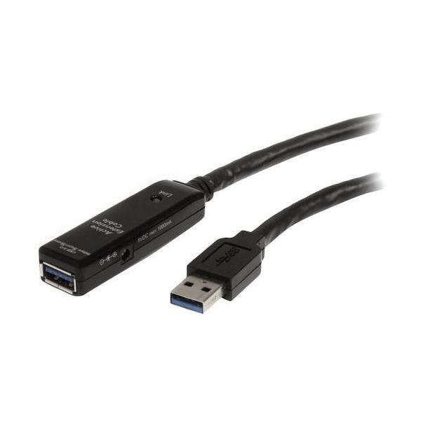 スターテック USB3AAEXT10M USBケーブル／A－A／10m／USB 3．0／アクティブ延長／オス・メス／BK