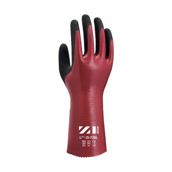 Ｗｅｅｄ ZI728LM 耐切創手袋 ZIZAI ZIー728L ニトリルフルコート Mサイズ 10双入
