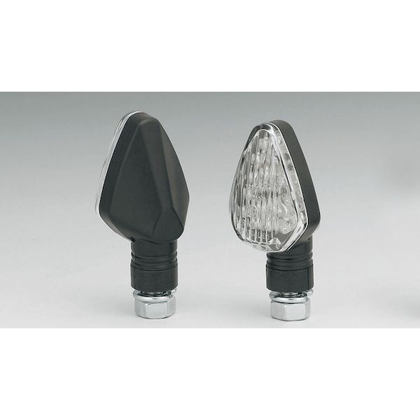 キジマ KIJIMA 219-5130 ウインカーランプ ＭＡＴタイプ ブラック ＬＥＤ１２Ｖ１Ｗ ２コＳＥＴ 2195130 LEDウインカー ブラックボディー クリア 汎用