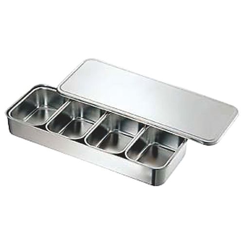 4997956136036 大屋金属 CLO 18－8大型プレスヤクミ入 長4ヶ入 大型ヤクミ入 クローバー 大屋製作所 調味料入れ