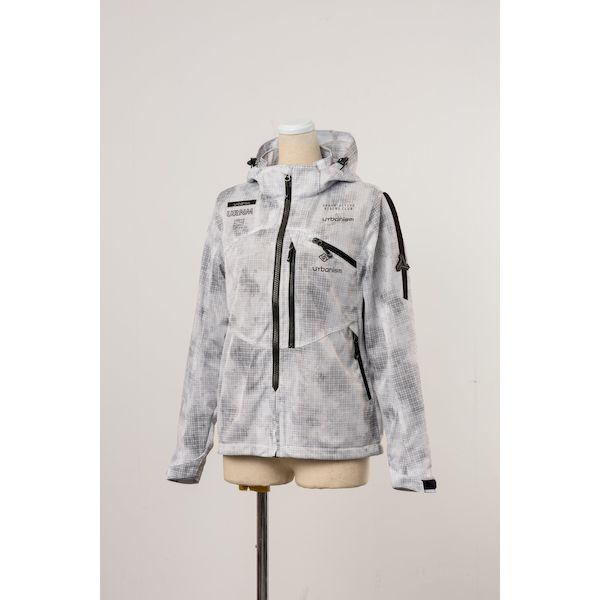 J-AMBLE UNJ138W/Iｶﾓ/ﾗｲﾝBK/WS urbanism フードメッシュジャケット WOMEN Iカモ／LINEBK WS UNJ138W UNJ138WIｶﾓﾗｲﾝBKWS
