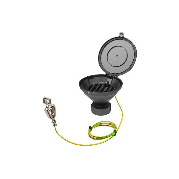 (LINEクーポン有)1-1733-28 廃液回収用ロート 導電タイプ フタ、ふるい S60・S61 318960 1173328