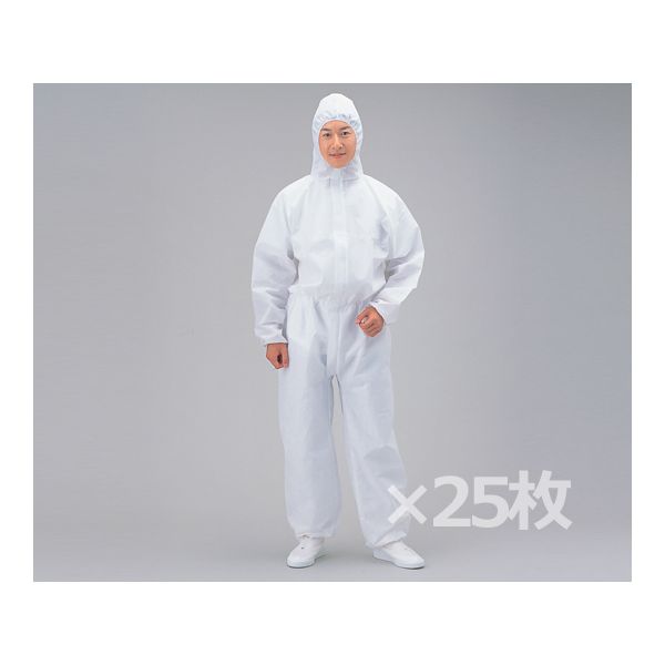 (LINEクーポン有)1-9355-52 アズセーフSMSつなぎ服 25枚入 L 1935552