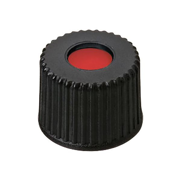 (LINEクーポン有)3-9526-16 オートサンプラー用バイアル用 黒キャップ+セプタム PTFE/シリコン/PTFE 100個入 4008207 3952616