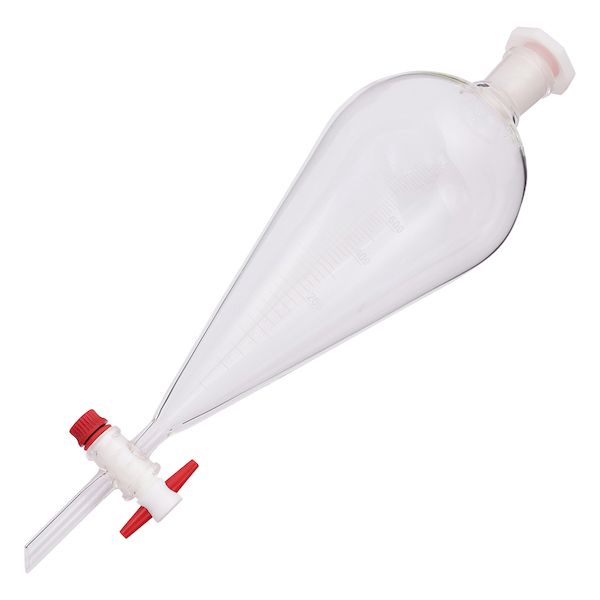4-2065-05 目盛付分液ロート スキーブ型 1000mL 04016170 4206505｜測定器・工具のイーデンキ