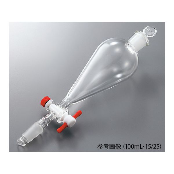 4-436-12 分液ロート 下部摺合タイプ 50mL 19／38 50－1938－1938 443612