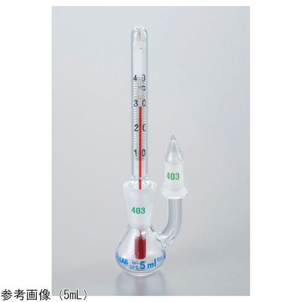4-4447-05 温度計付き比重瓶 023．03．100 4444705