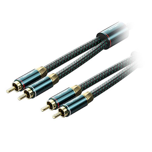 【個数:1個】BC-0842 直送 代引不可・他メーカー同梱不可 VENTION 2RCA Male to 2RCA Male オーディオケーブル Green 10m グリーン BC0842|測定器・工具のイーデンキ