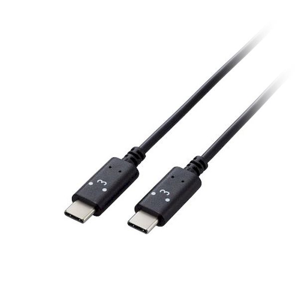 【個数：1個】MPA-CCF20BFX5 直送 代引不可・他メーカー同梱不可 5本セット エレコム タイプC ケーブル Type C to C 2m PD くろちゃん ブラック&times;ホワイト MPACCF20BFX5｜測定器・工具のイーデンキ