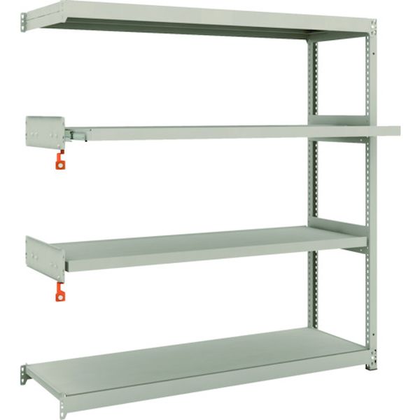 【個数：1個】ＴＲＵＳＣＯ M1.5-5542M2B 直送 代引不可・他メーカー同梱不可 スチールラック M1．5型軽中量棚 1460×445×H1500 4段うちスライド2段 連結 M1.55542M2B 43,309円