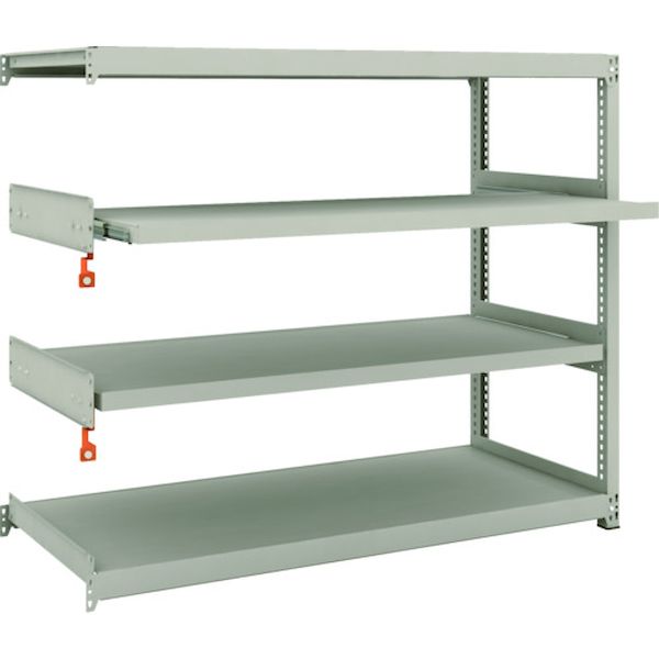 【個数：1個】ＴＲＵＳＣＯ M2-4562M2B 直送 代引不可・他メーカー同梱不可 スチールラック M2型軽中量棚 1460X600XH1200 4段うちスライド2段 連結 M24562M2B
