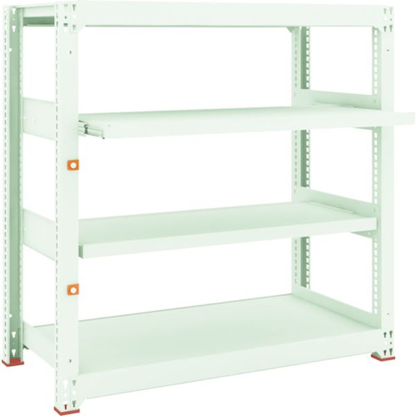 【個数：1個】ＴＲＵＳＣＯ M3-4462M2 直送 代引不可・他メーカー同梱不可 スチールラック M3型中量棚 1200X571XH1200 4段うちスライド2段 単体 M34462M2