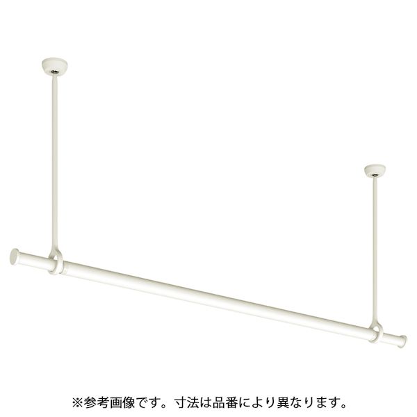 (LINEクーポン有)ＴＯＳＯ 30020006 ランドリーバー LB－1 物干金物・竿セット WH ホワイト Mサイズ 450mm 室内物干し金物 天井付