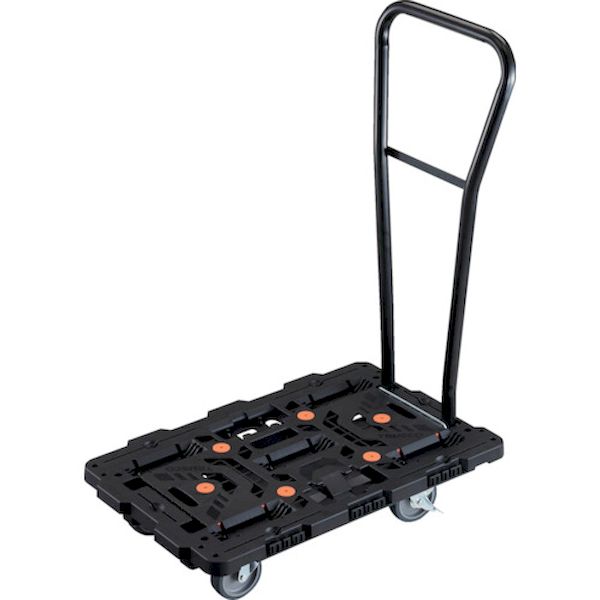 ＴＲＵＳＣＯ BT700J5S2H-E100 連結式樹脂製平台車 ビートル 700X450 自在5輪 内2輪ストッパー付 脱着式ハンドル付 BT700J5S2HE100