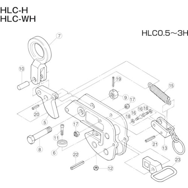 スーパー HLCT1 形鋼クランプ HLC 用カム