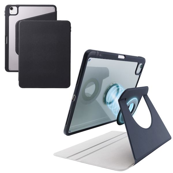 (LINEクーポン有)エレコム ELECOM TB-A25MMG360BK iPad Air ケース 11インチ M3／M2 ／10．9インチ ブラック TBA25MMG360BK