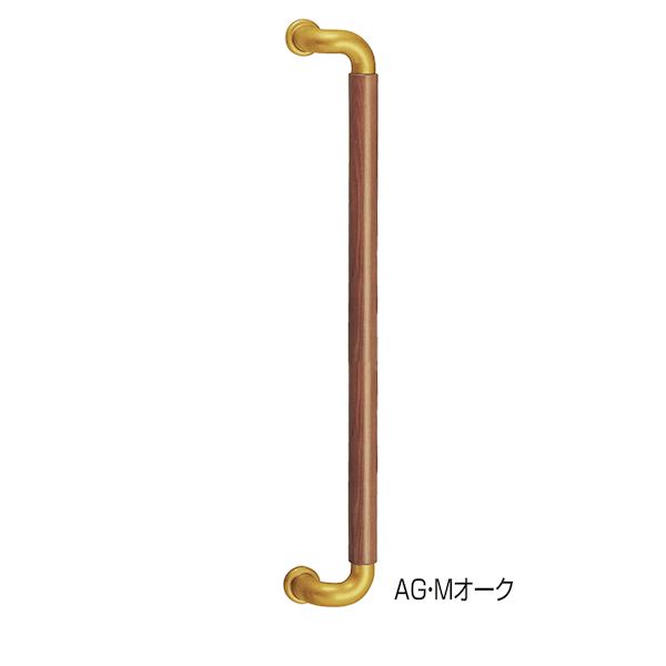 (LINEクーポン有)シロクマ NO.131/600MM AG/Mオｰク L型ビッグハーモニー取手 No．131 600mm AG／Mオーク 1組 2本 NO.131600MMAGMオｰク
