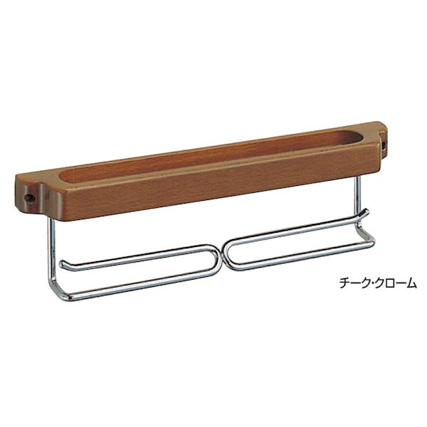 (LINEクーポン有)シロクマ NH-11/300MM クロｰム UL型スリムボックス二段掛棒 NH－11 300mm クローム NH11300MMクロｰム