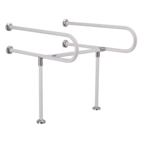 (LINEクーポン有)シロクマ NO.858/800×700 ライトオｰク C型丸棒手すり 洗面器用 No．858 800×700 ライトオーク NO.858800×700ライトオｰク