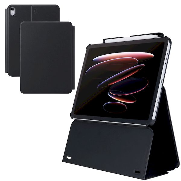 (LINEクーポン有)エレコム ELECOM TB-A25MWVH2BK iPad Air ケース 11インチ M3／M2 ／10．9インチ 第5世代 第4世代 高さ調整フラップ オートスリープ機能 ブラック TBA25MWVH2BK