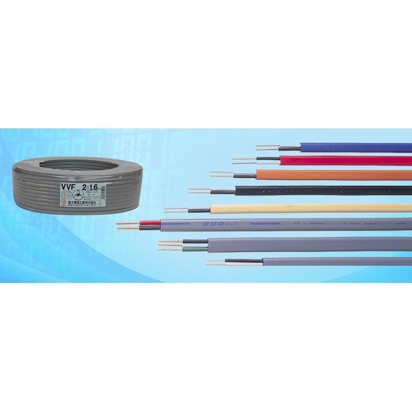 翌日出荷 富士電線工業 VV-F 1.6MMX3C (RWM) 【100個入】 VV－F 1．6mm×3c 赤白緑 公団型 VVF1.6MMX3CRWM