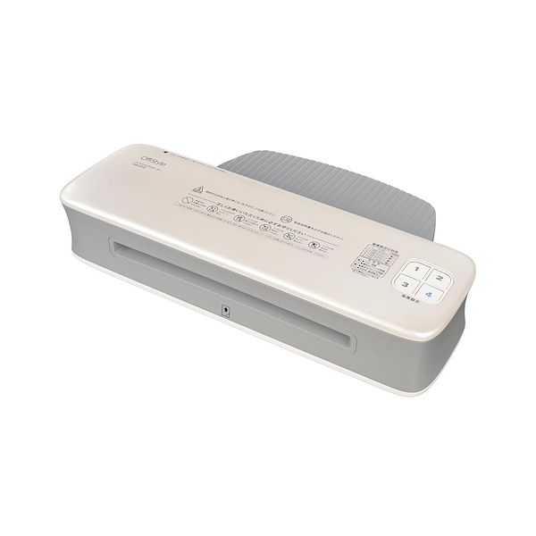 オーム電機 LAM-R245 パーソナルラミネーター A4対応／2本ローラー／4段階温度設定／300W／ホワイト LAMR245