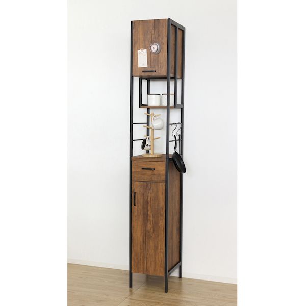 クロシオ 48011 直送 代引不可・他メーカー同梱不可 NEWアート 食器棚30&minus;200 ヴィンテージブラウン｜測定器・工具のイーデンキ