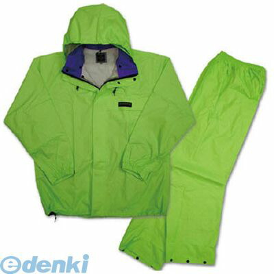 (LINEクーポン有)カジメイク 3250955L オールマインドスーツ Fグリーン 5L フラッシュグリーン レインスーツ 雨の日 雨具 KAJIMEIKU
