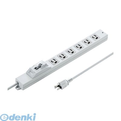 (LINEクーポン有)サンワサプライ TAP-BR36A-3 安全ブレーカータップ 3P・6個口 3m TAPBR36A3 電源タップ oaタップ オフィス 工場用 コンセント SANWA 安全ブレーカー付