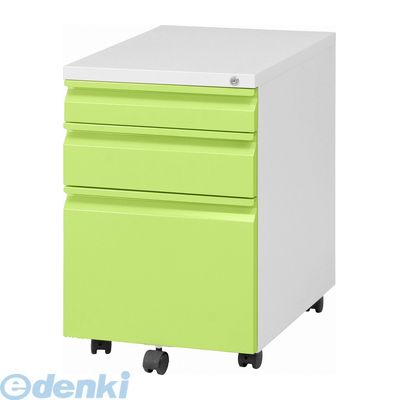 (LINEクーポン有)【個数：1個】不二貿易 4953980847119 直送 代引不可・他メーカー同梱不可 インキャビネット ルイン グリーン サイドチェスト デスクキャビネット デスクワゴン 14,876円