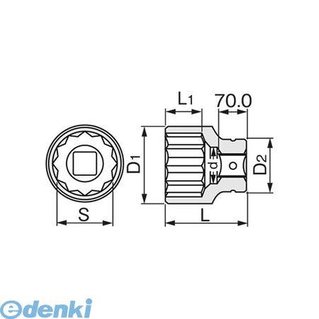 トネ 20AD-105 インパクト用ソケット 12角 105mm TONE メーカー直送 代