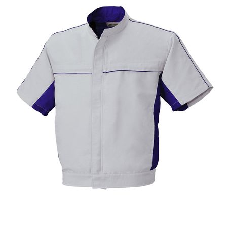 (LINEクーポン有)4930269188538 ECO WORLD 5638 ハンソデジヤケツト 色：シルバーグレーXロイヤルブルー サイズ：4L