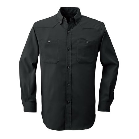 (LINEクーポン有)4930269027363 SMART WORK WEAR SW515 メンズ／レデイースウエスタンシヤツ 色：ブラツク サイズ：SS