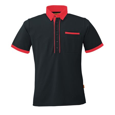(LINEクーポン有)4930269031513 SMART WORK WEAR SW526 メンズ／レデイースポロシヤツ 色：ブラツクXラストルージユ サイズ：5L