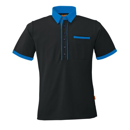 (LINEクーポン有)4930269031605 SMART WORK WEAR SW526 メンズ／レデイースポロシヤツ 色：ブラツクXインペリアルブルー サイズ：5L