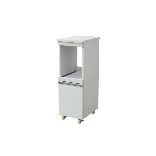 (LINEクーポン有)JKプラン FKC-0004-WH 直送 代引不可・他メーカー同梱不可 キッチン 隙間収納 ラック 幅30 高さ90 奥行40 スリム キャスター コンセント 家電ラック スリム 食器棚 家電収納 FKC0004WH キッチン 隙間