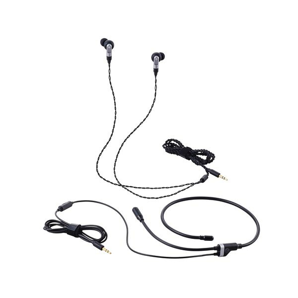 (LINEクーポン有)エレコム（ELECOM） HS-VE300MBK ゲーミングイヤホン 有線 3．5mm3極 リケーブル可 ネックバンド マイク付き V custom ブラック HSVE300MBK